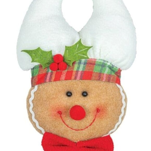 Plaid Gingerbread Doorknob Hanger - Picture 3 of 3